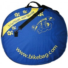 Bike Bag Dual Padded Wheel Bag for Airline travel  Bicycle Wheel Transport Case - B06X3Y8ZXB